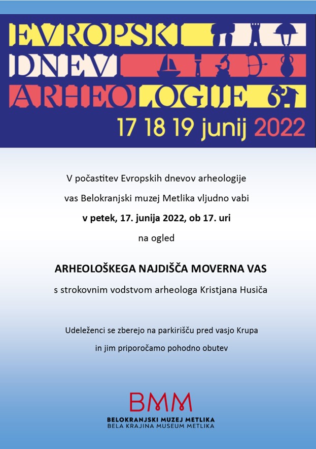 Evropski dnevi arheologije - ogled arheološkega najdišča Moverna vas